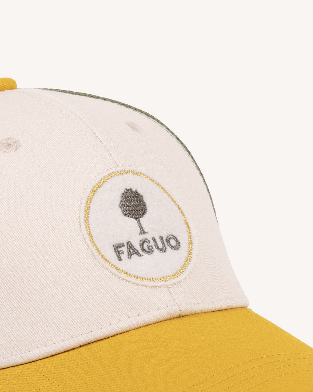 Casquette Trucker cap Chaine et trame Kaki/yellow
