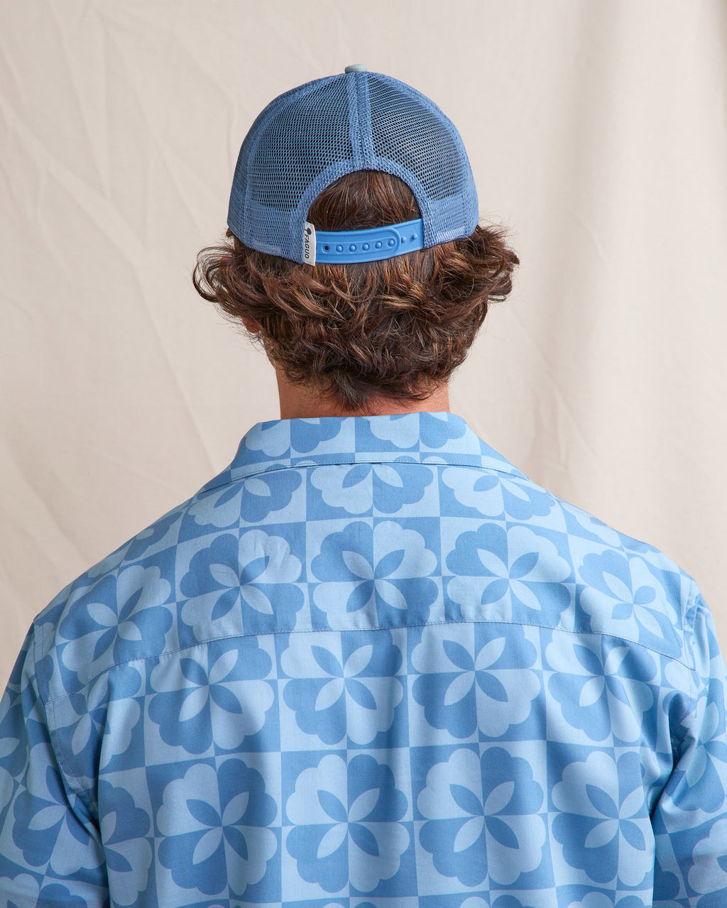 Casquette Trucker cap Chaine et trame Lichen/blue
