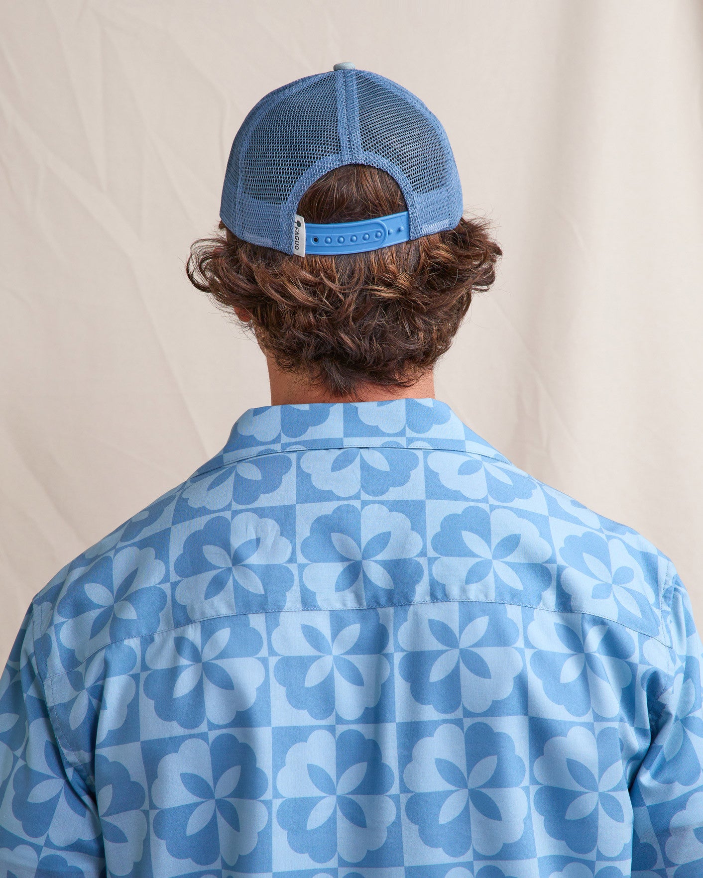 Casquette Trucker cap Chaine et trame Lichen/blue
