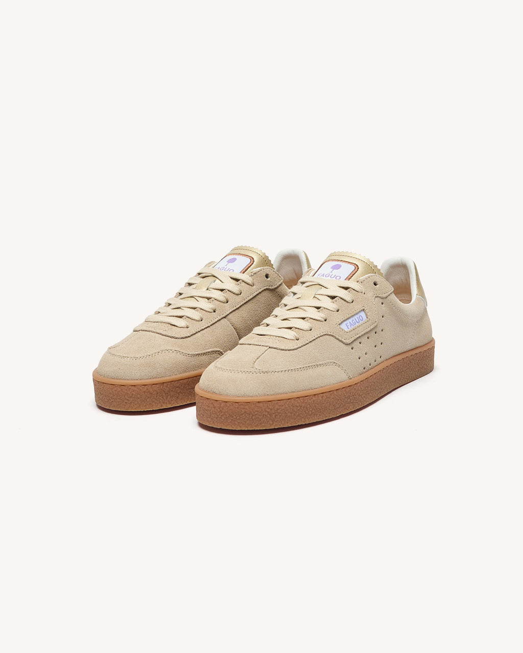 Baskets basses Lumbo Suede Beige