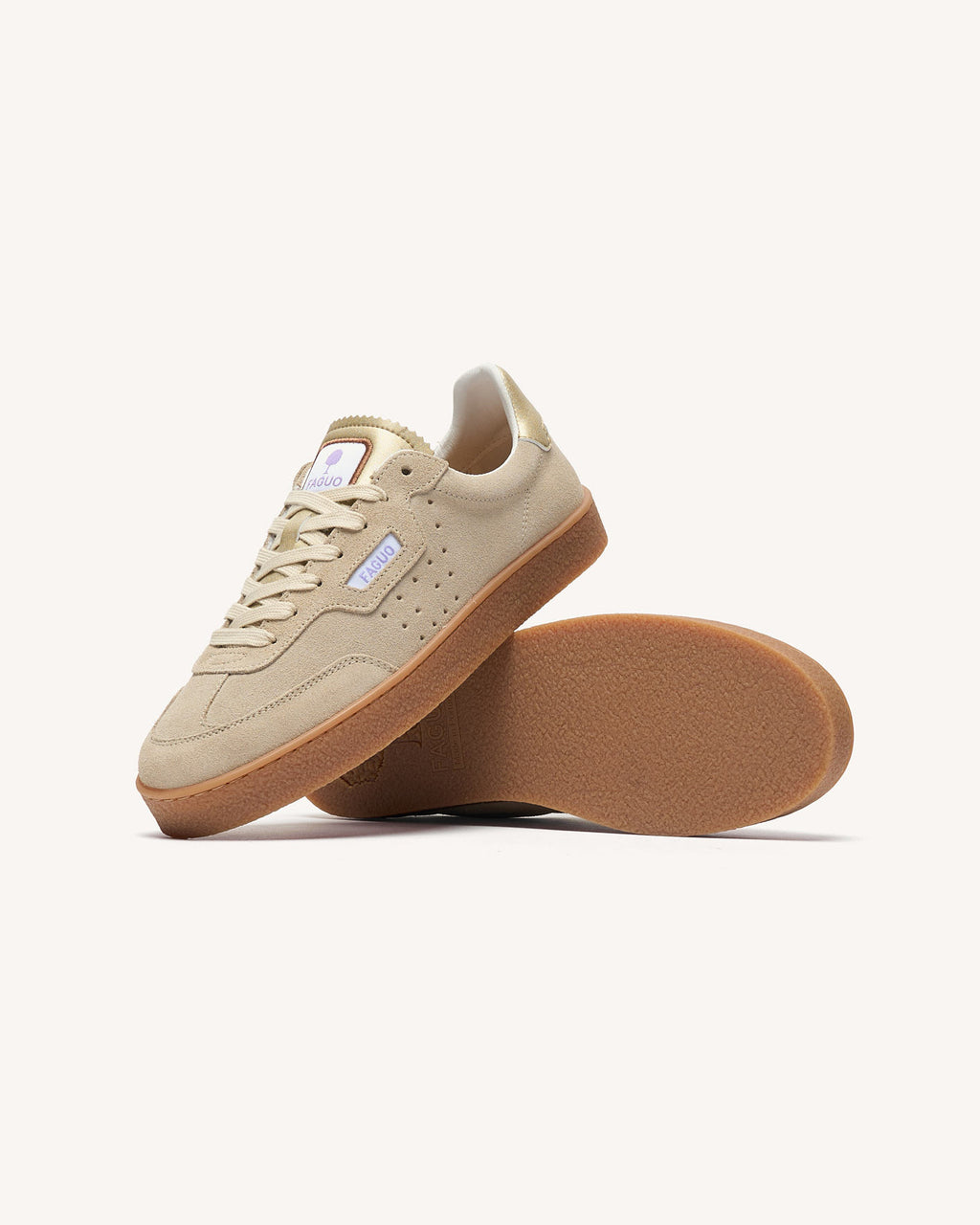 Baskets basses Lumbo Suede Beige