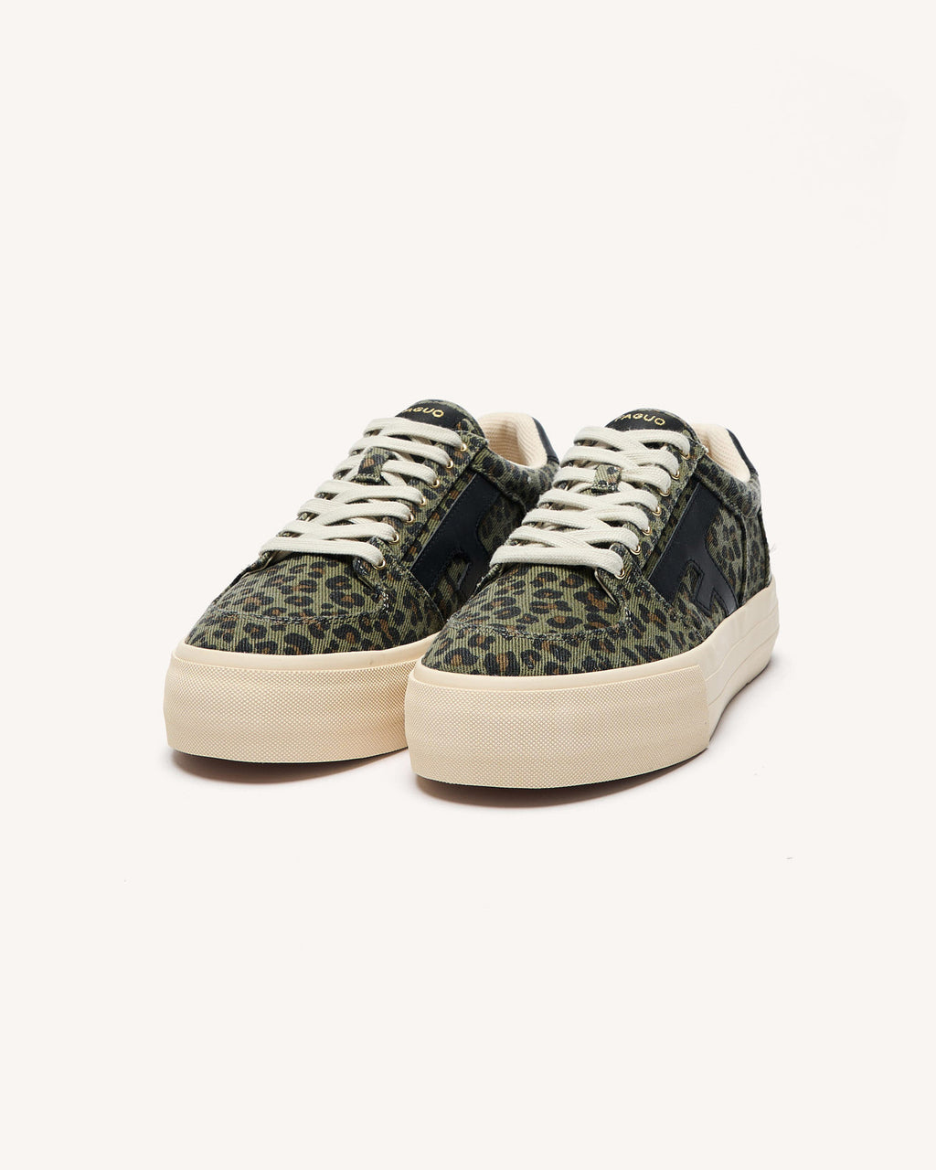 Tennis basses Walnut platform Tissu Dark kaki