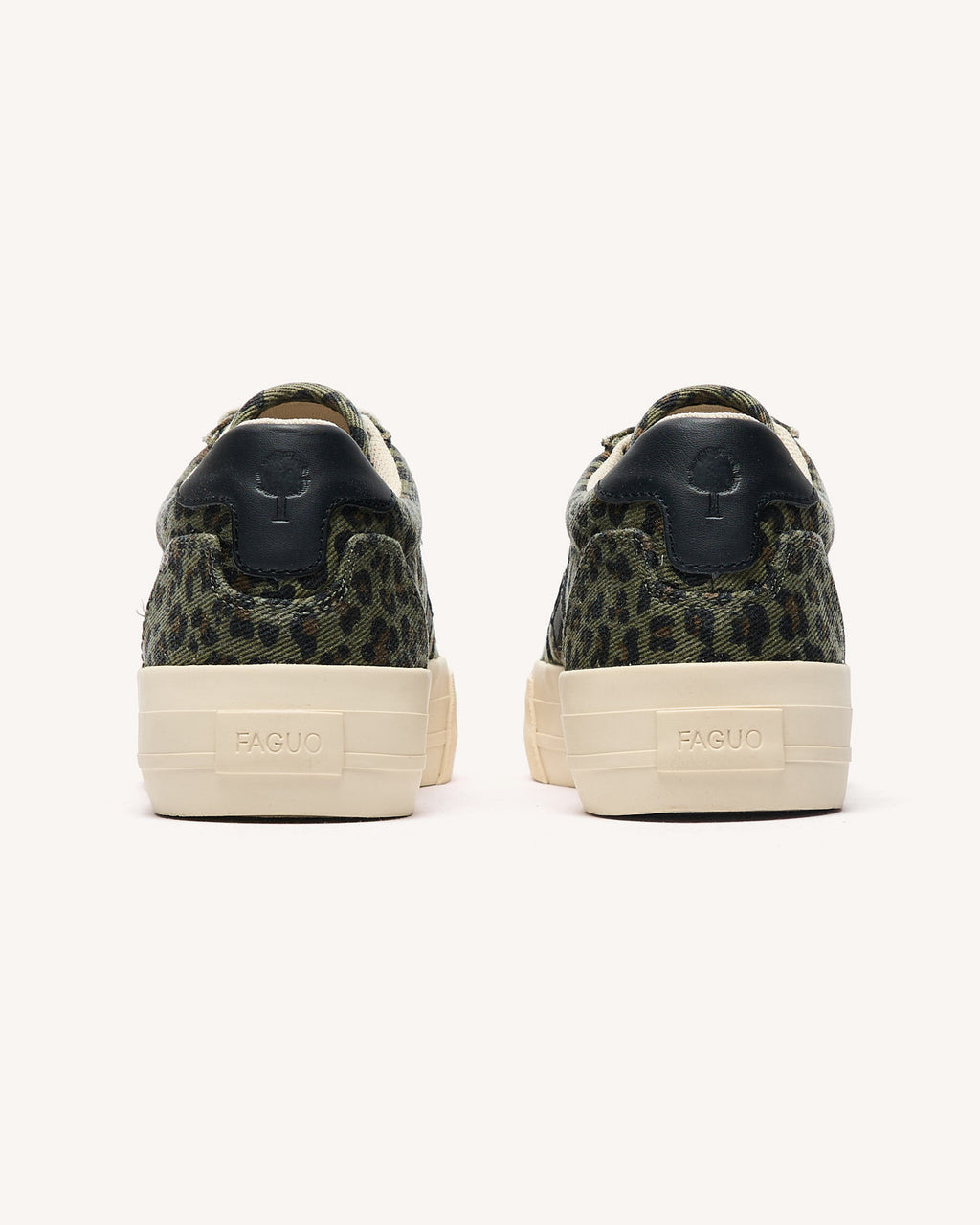 Tennis basses Walnut platform Tissu Dark kaki