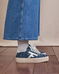 Niedrige Tennisschuhe Walnut Platform Stoff