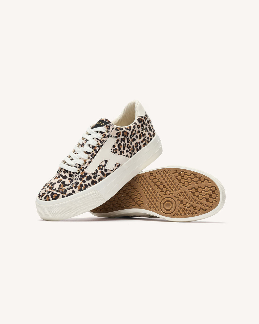 Tennis basses Walnut platform Tissu Beige