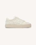 Tennis basses Walnut platform Tissu White