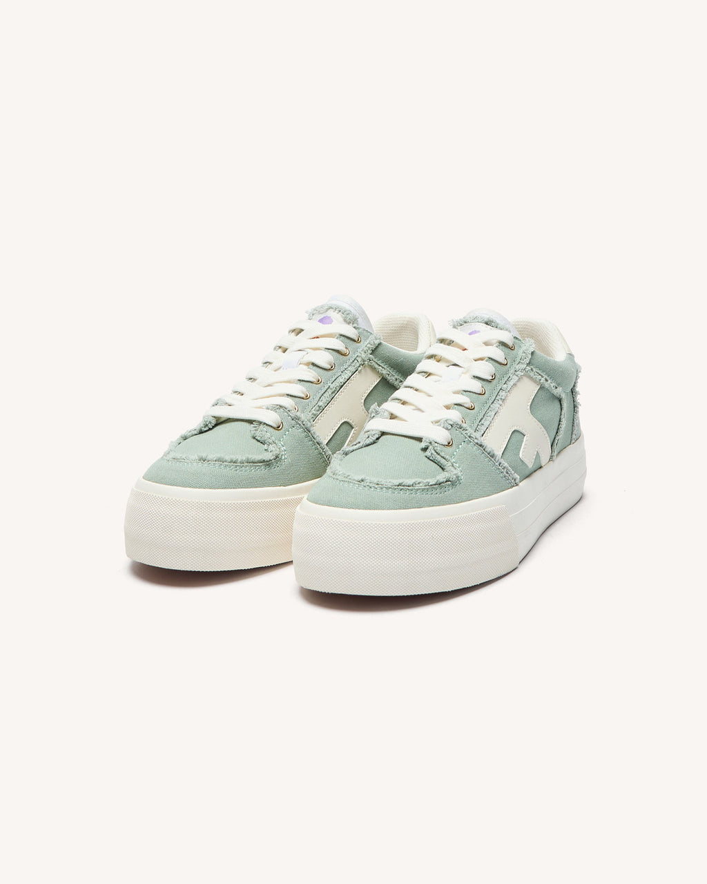 Tennis basses Walnut platform Tissu Green