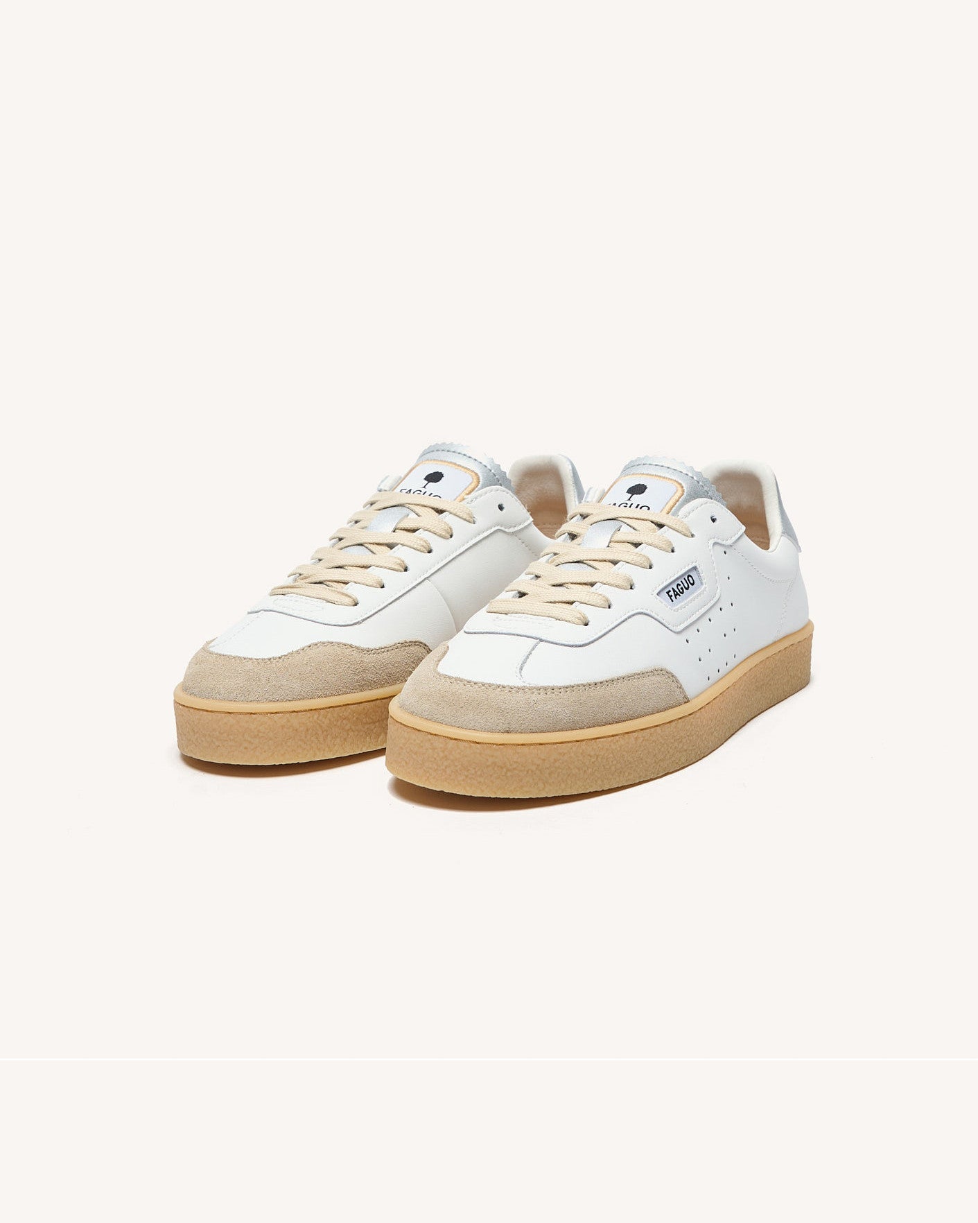 Low-top trainers Lumbo Suede leather White
