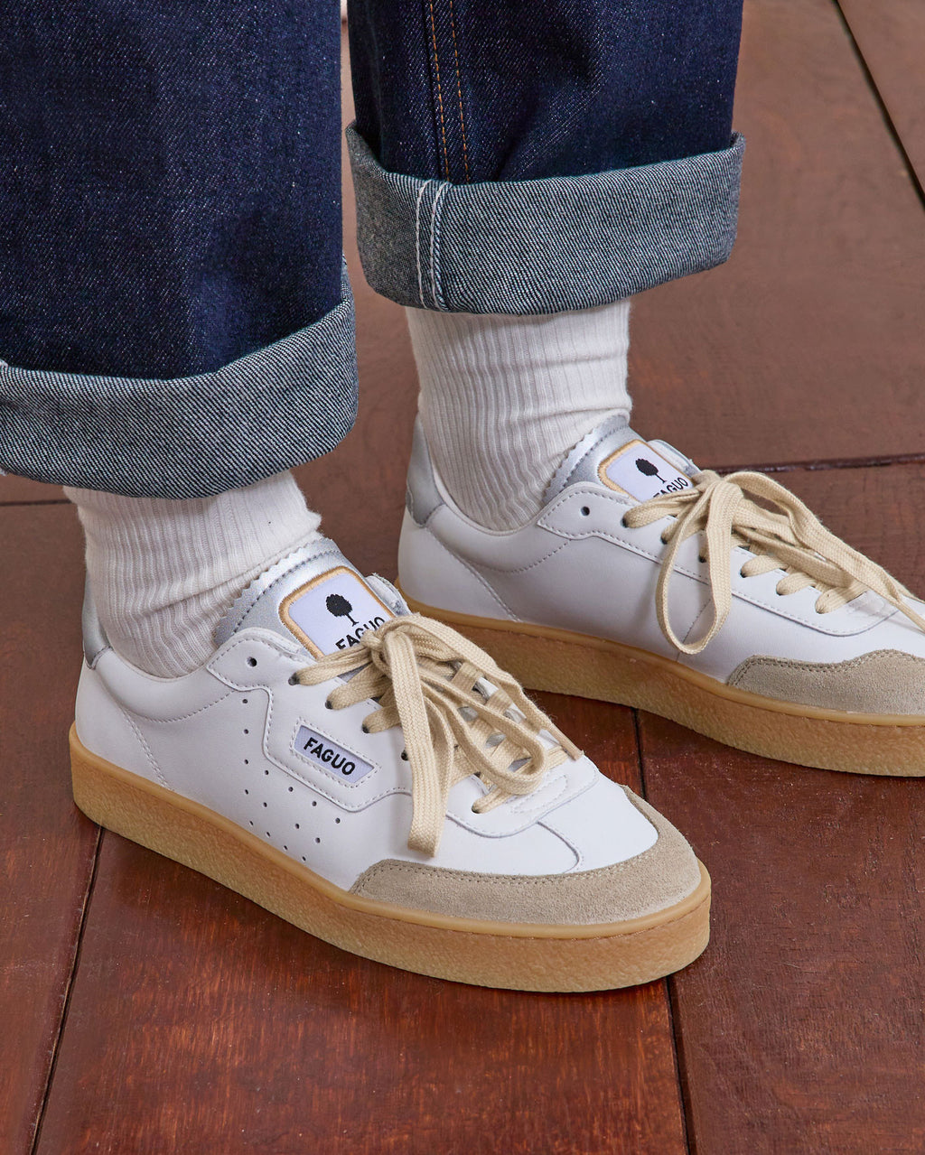 Low-top trainers Lumbo Suede leather White