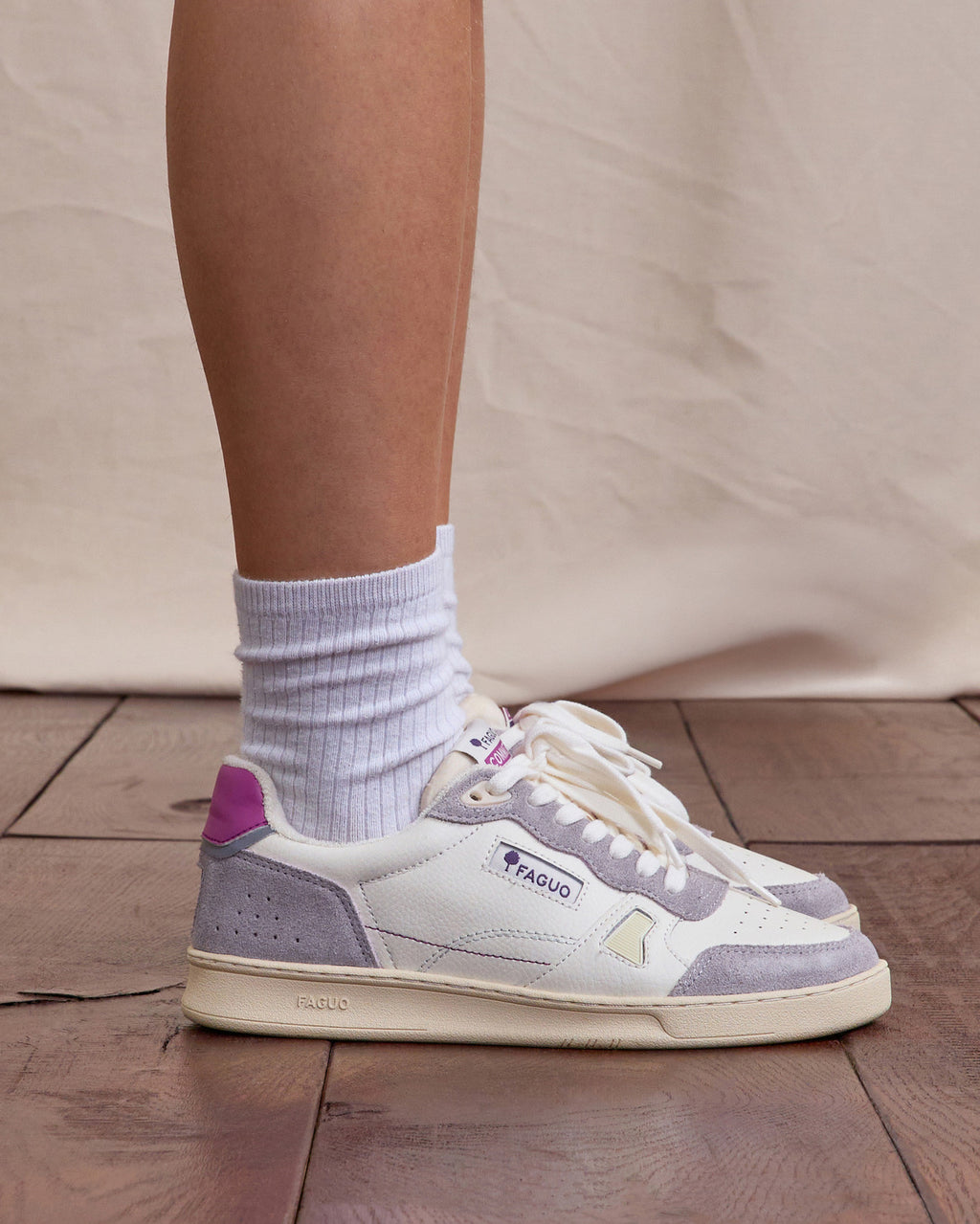 Baskets basses Commute 1 Cuir-suede White/dusty pink