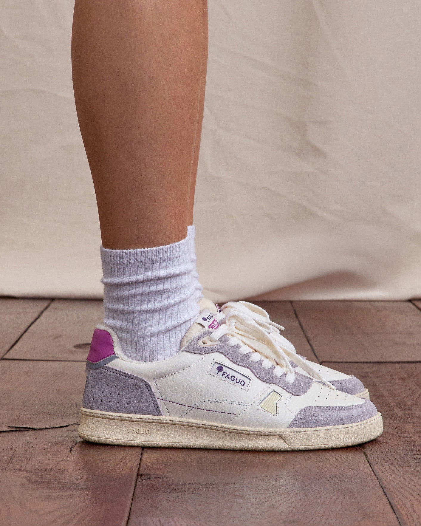 Baskets basses Commute 1 Cuir-suede White/dusty pink