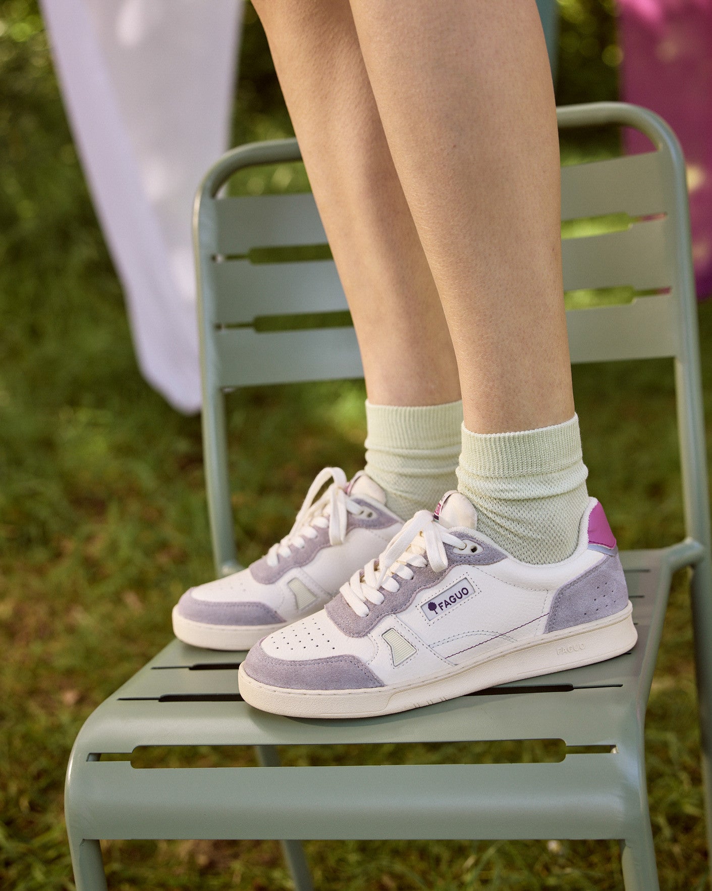 Baskets basses Commute 1 Cuir-suede White/dusty pink