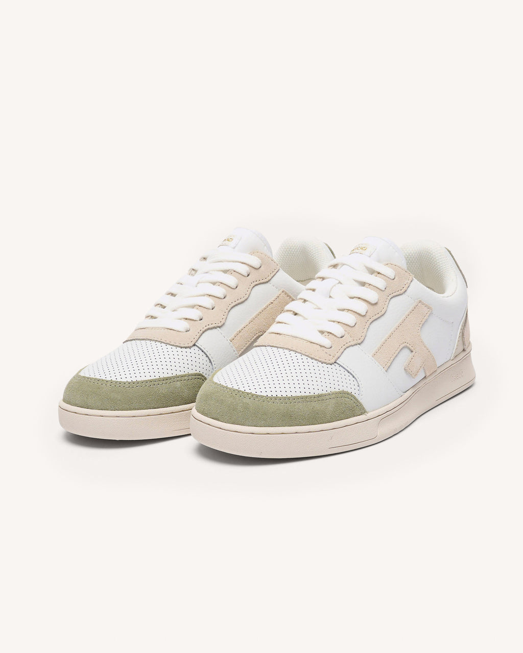 Baskets basses Hazel Cuir-suede White/light kaki