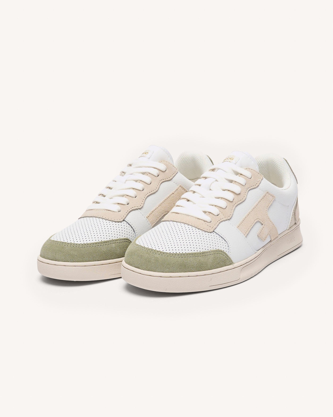 Baskets basses Hazel Cuir-suede White/light kaki