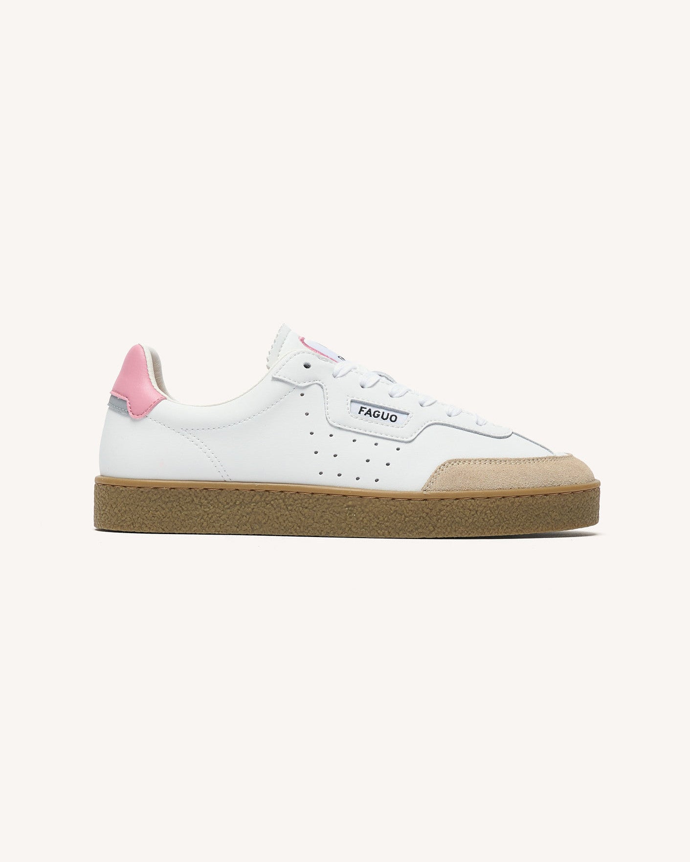 Baskets basses Lumbo Suede White/dusty pink_variant
