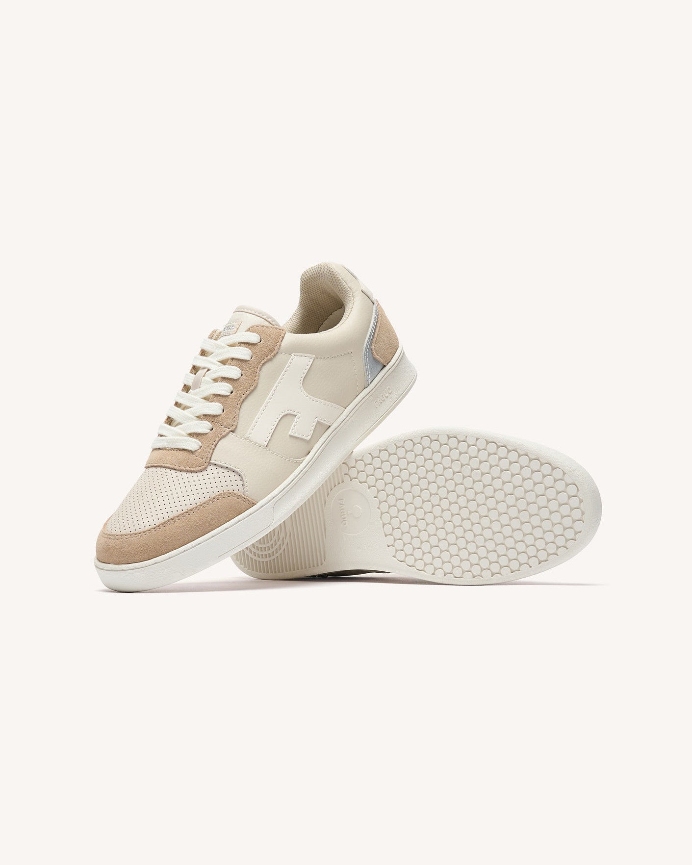 Baskets basses Hazel Cuir-suede Cream/silver
