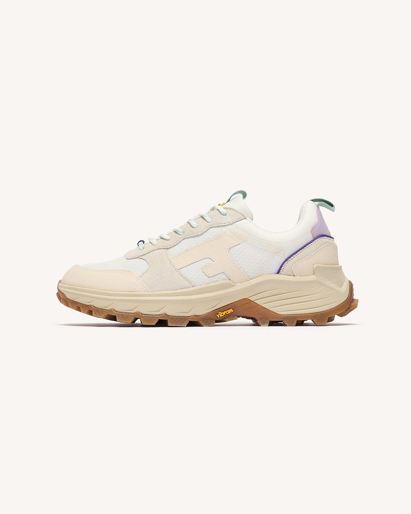 Running Hazel monstera Fabric-suede White/light green