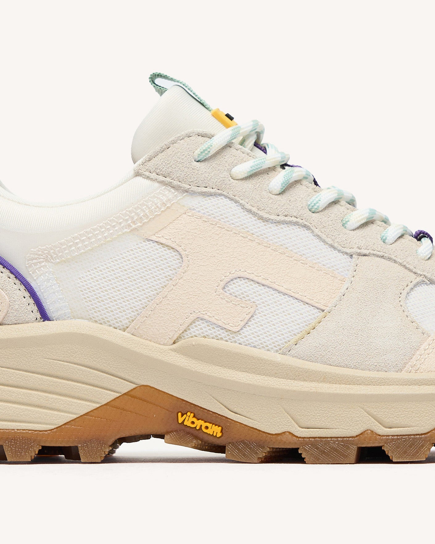 Running Hazel monstera Fabric-suede White/light green