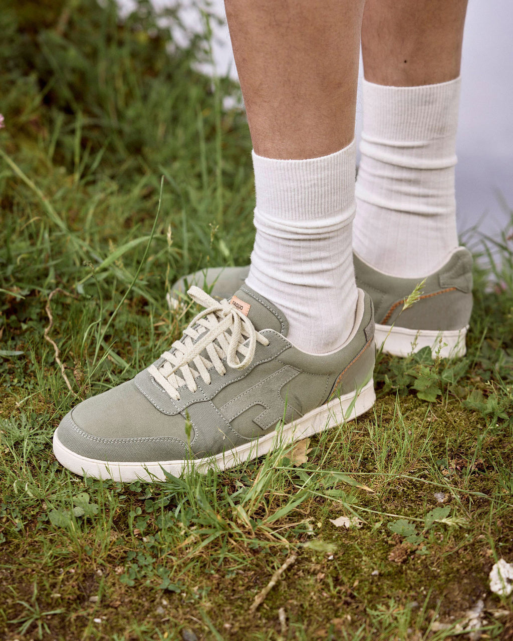 Baskets basses Hazel Tissu Dark kaki