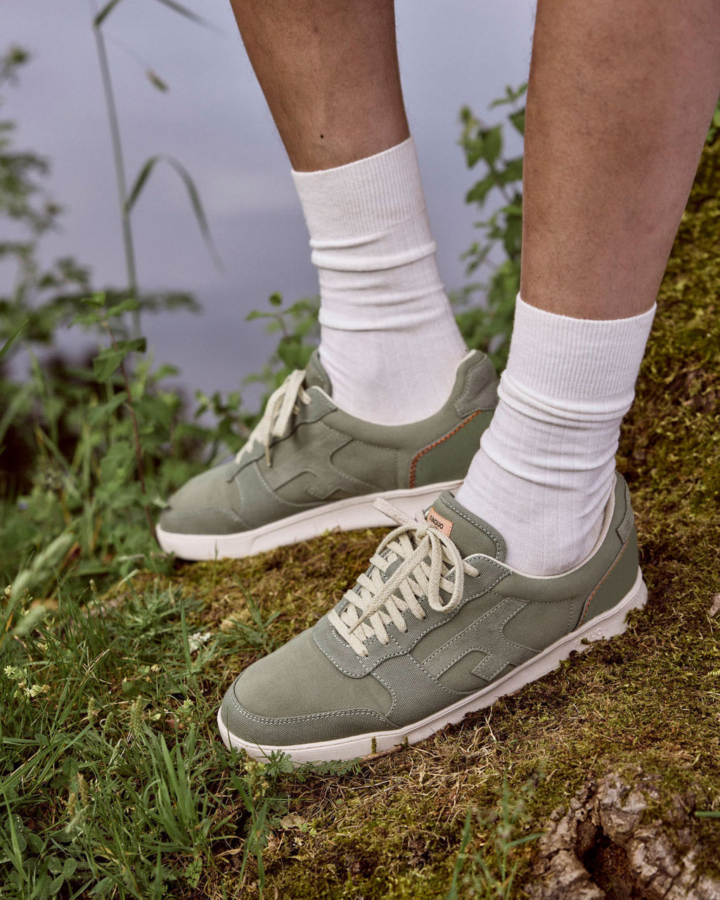 Baskets basses Hazel Tissu Dark kaki