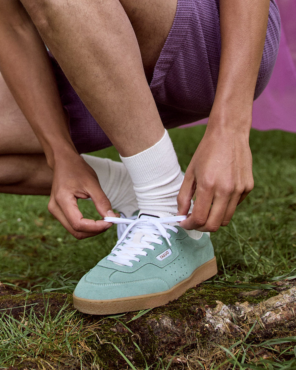 Baskets basses Lumbo Suede Green