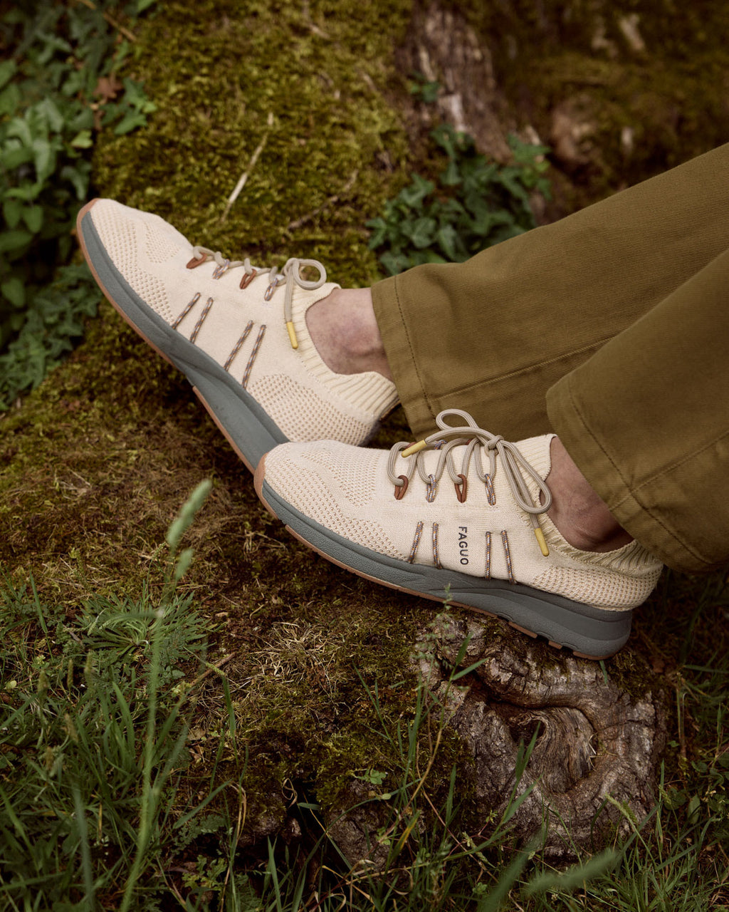 Running Heartwood Maille White/kaki
