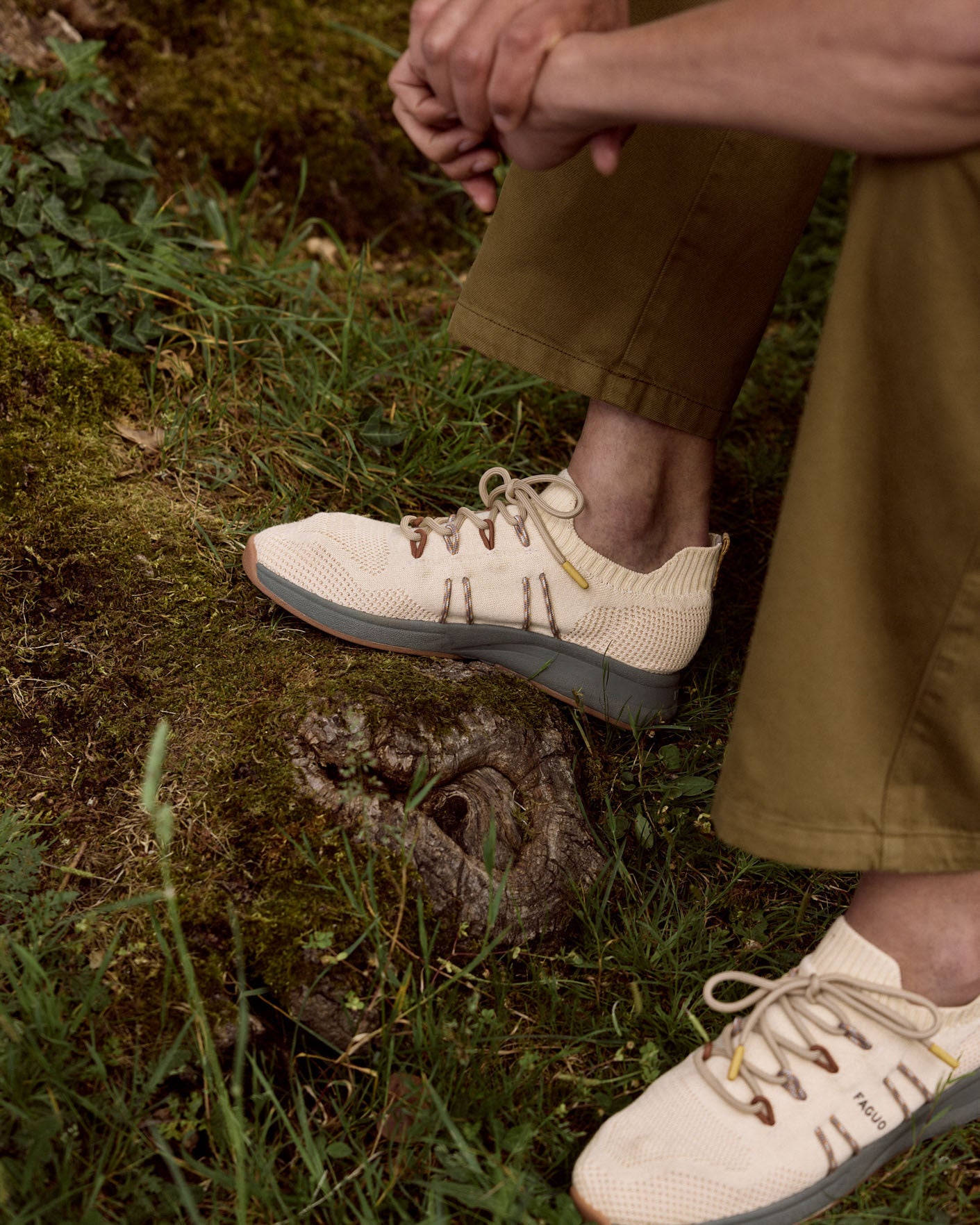Running Heartwood Maille White/kaki