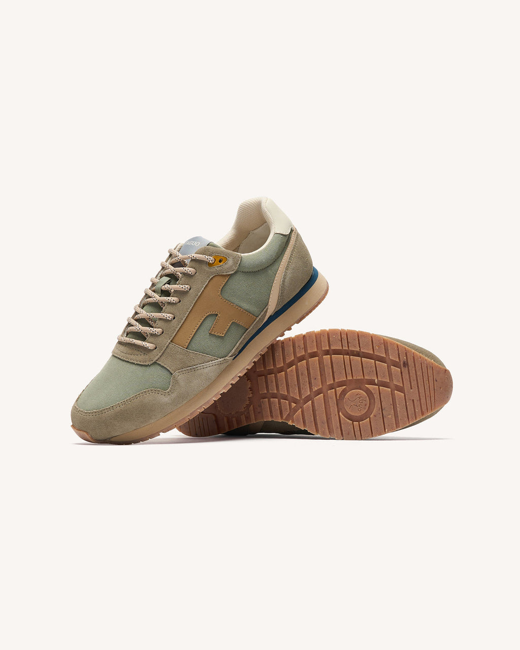 Running Elm Tissu-suede Dark kaki