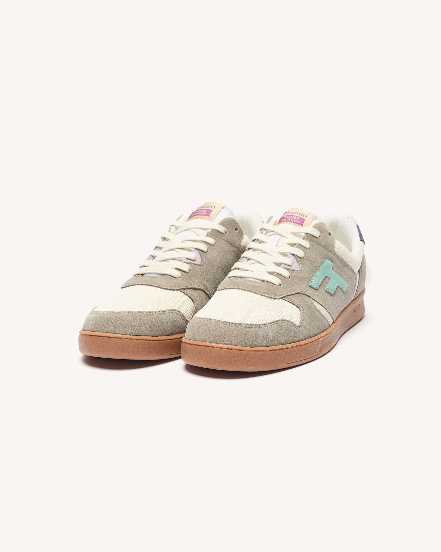 Baskets basses Palmer Suede-tissu Beige/light kaki