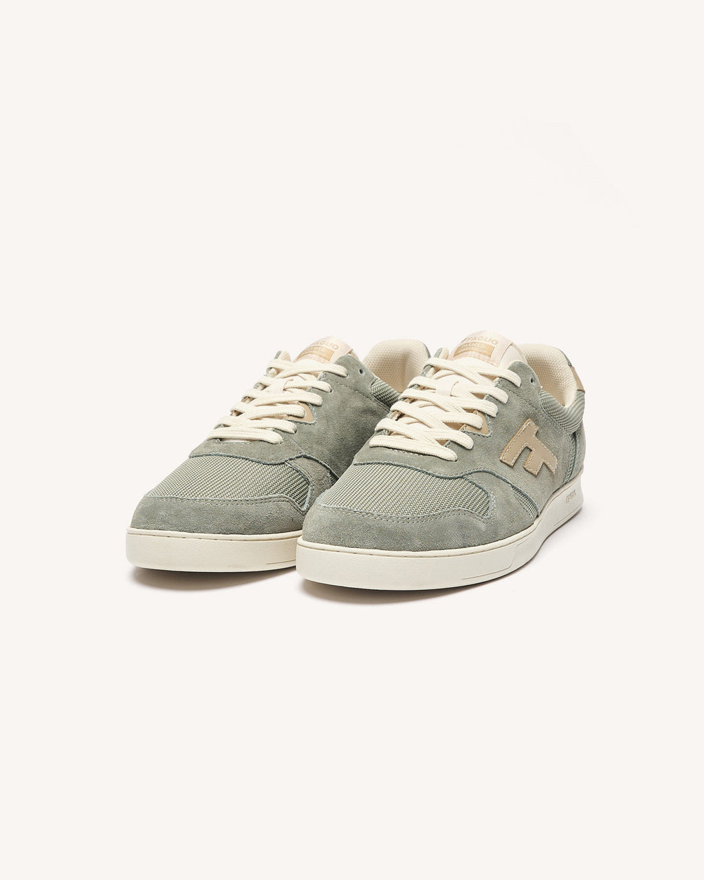 Baskets basses Palmer Suede-tissu Dark kaki