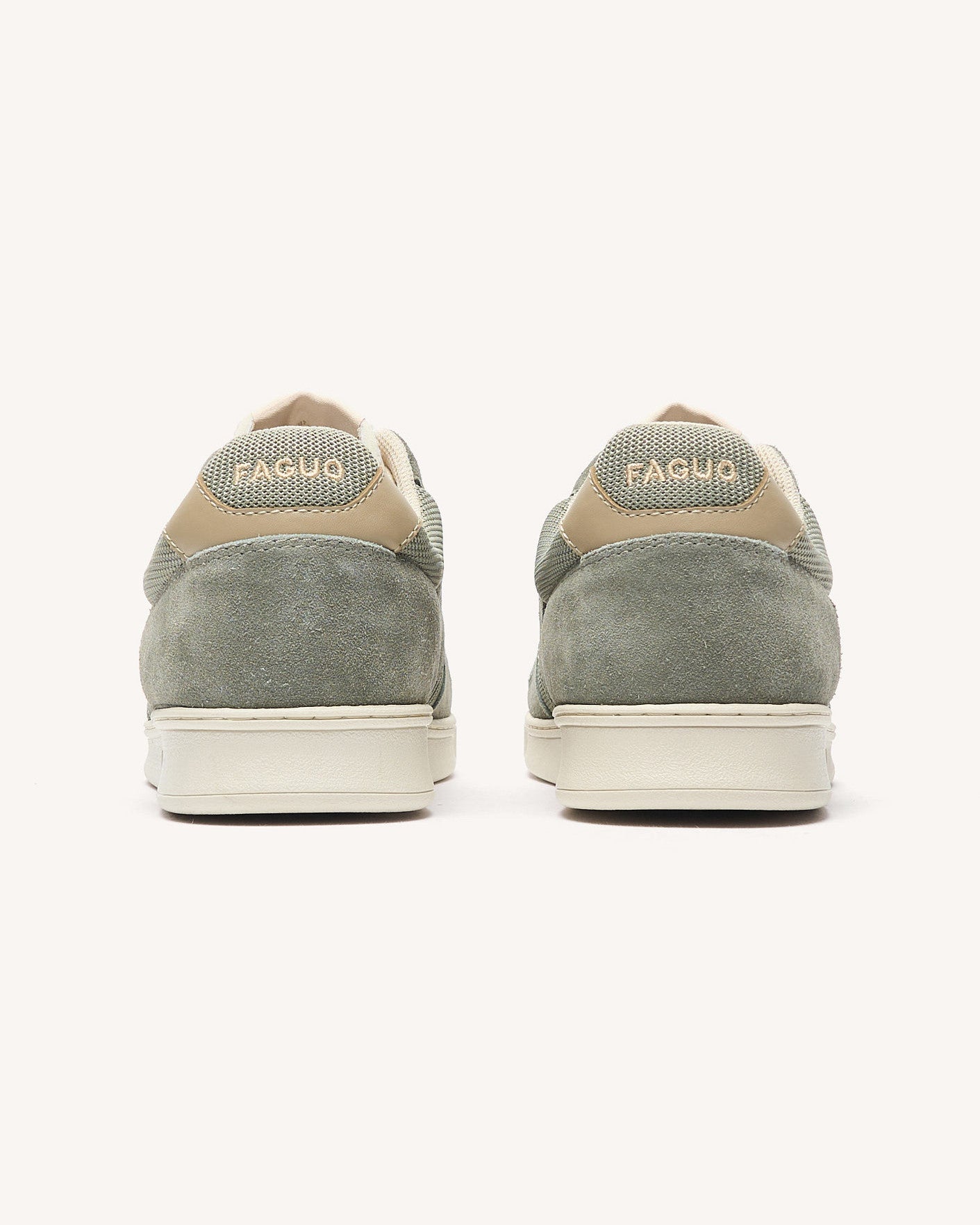 Baskets basses Palmer Suede-tissu Dark kaki