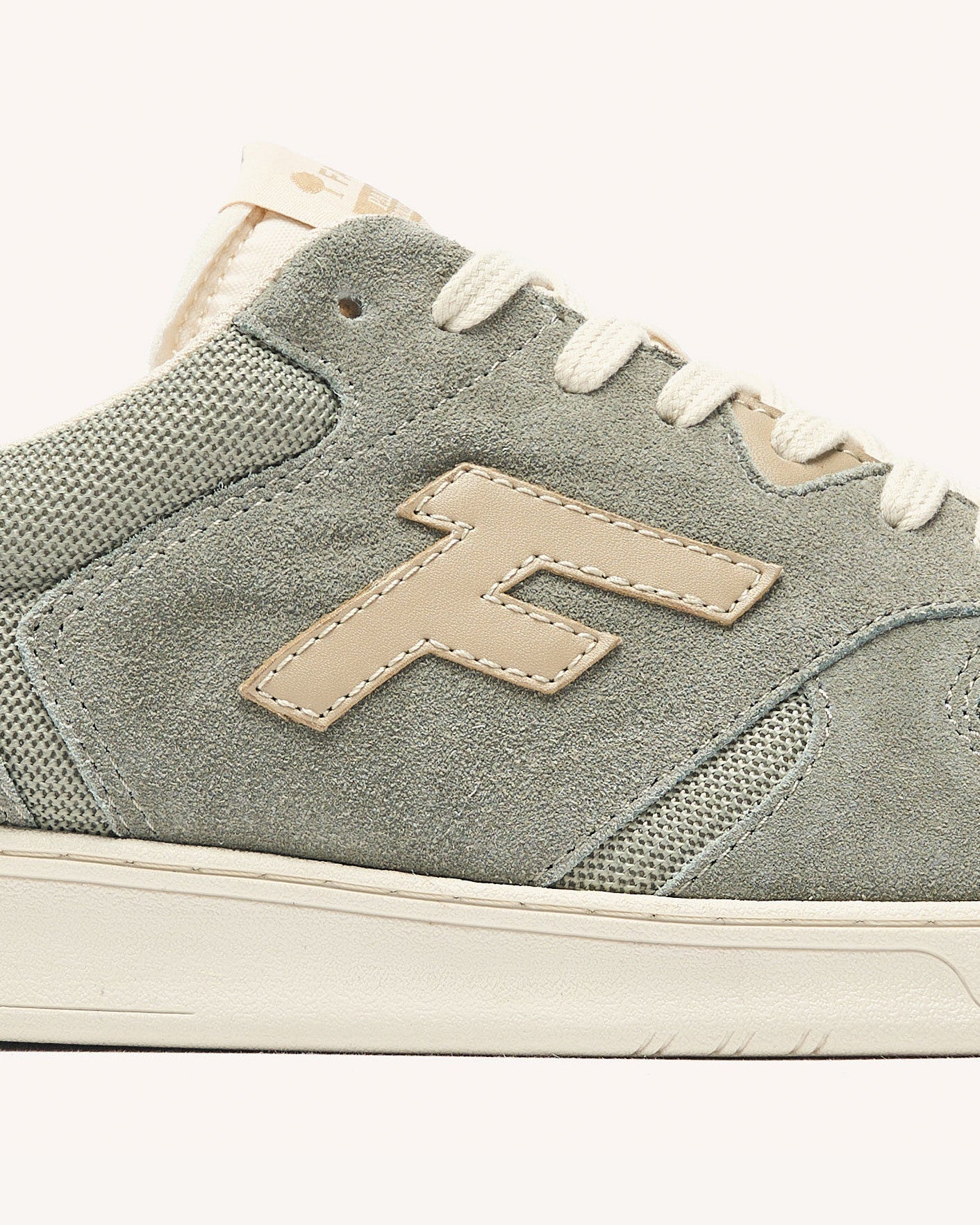 Baskets basses Palmer Suede-tissu Dark kaki