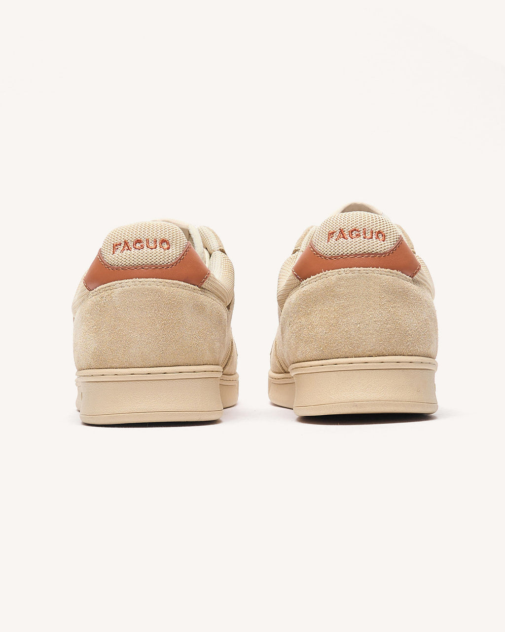 Baskets basses Palmer Suede-tissu Beige/rust