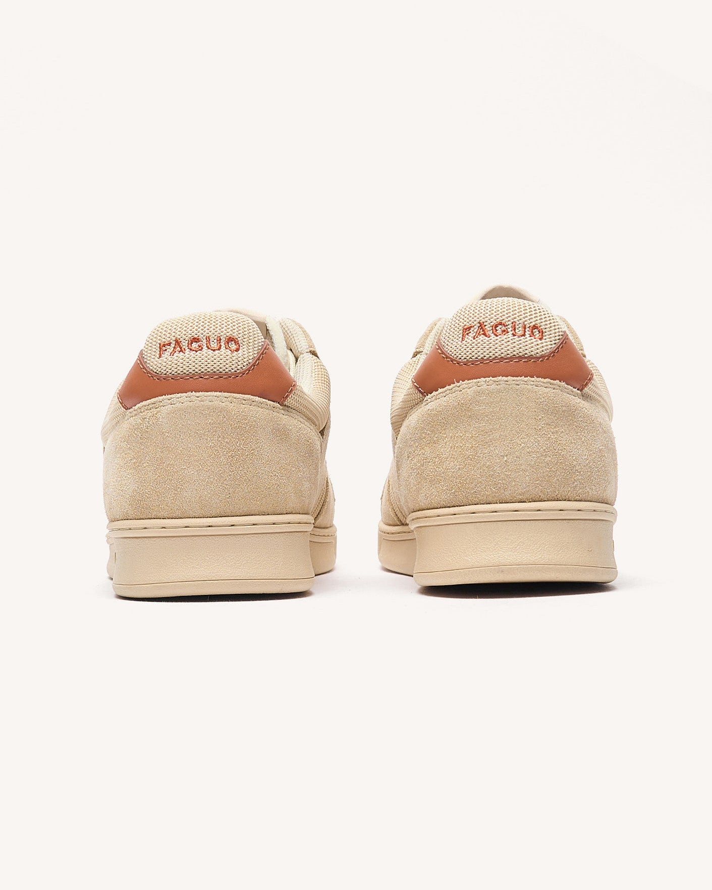 Baskets basses Palmer Suede-tissu Beige/rust
