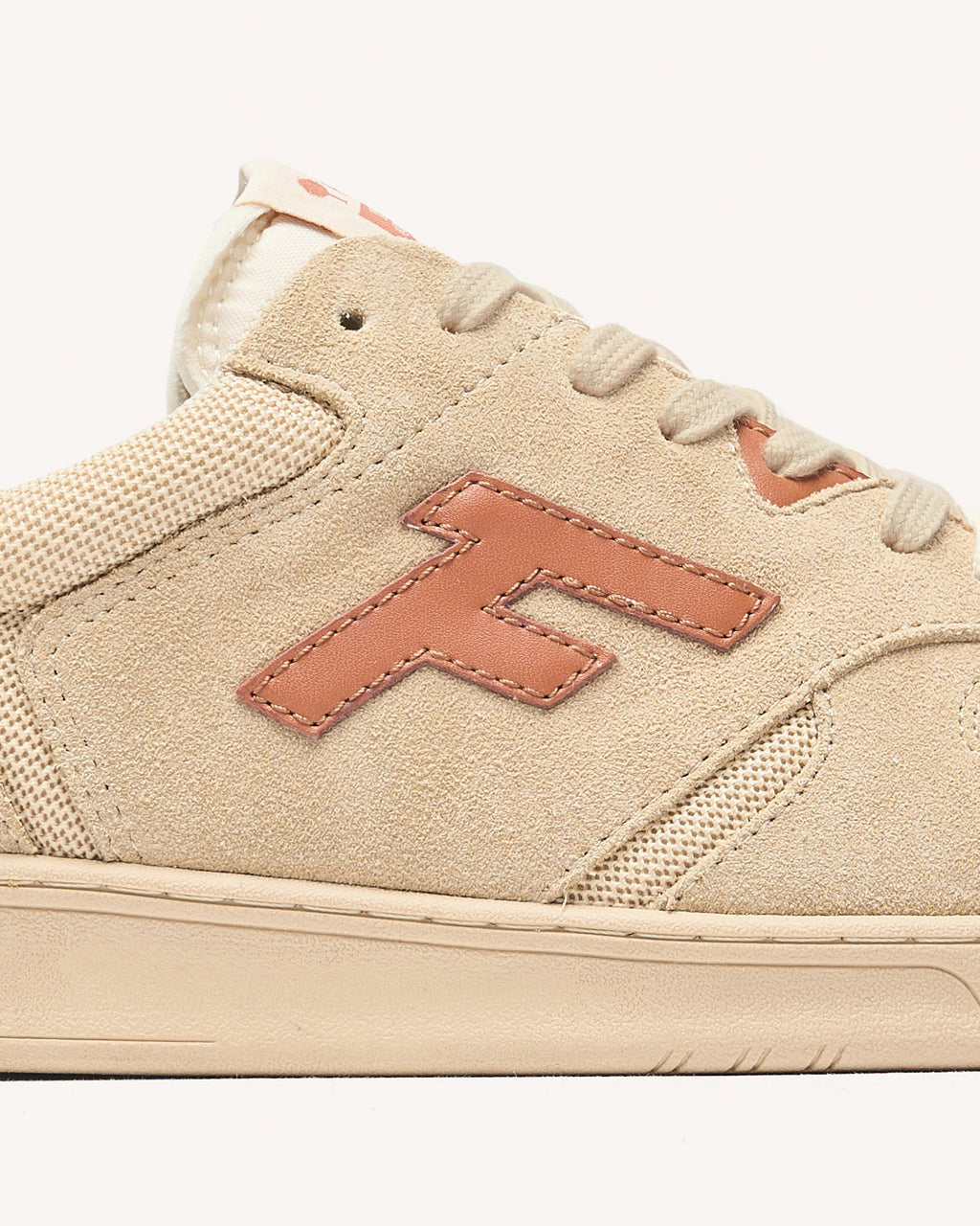 Baskets basses Palmer Suede-tissu Beige/rust