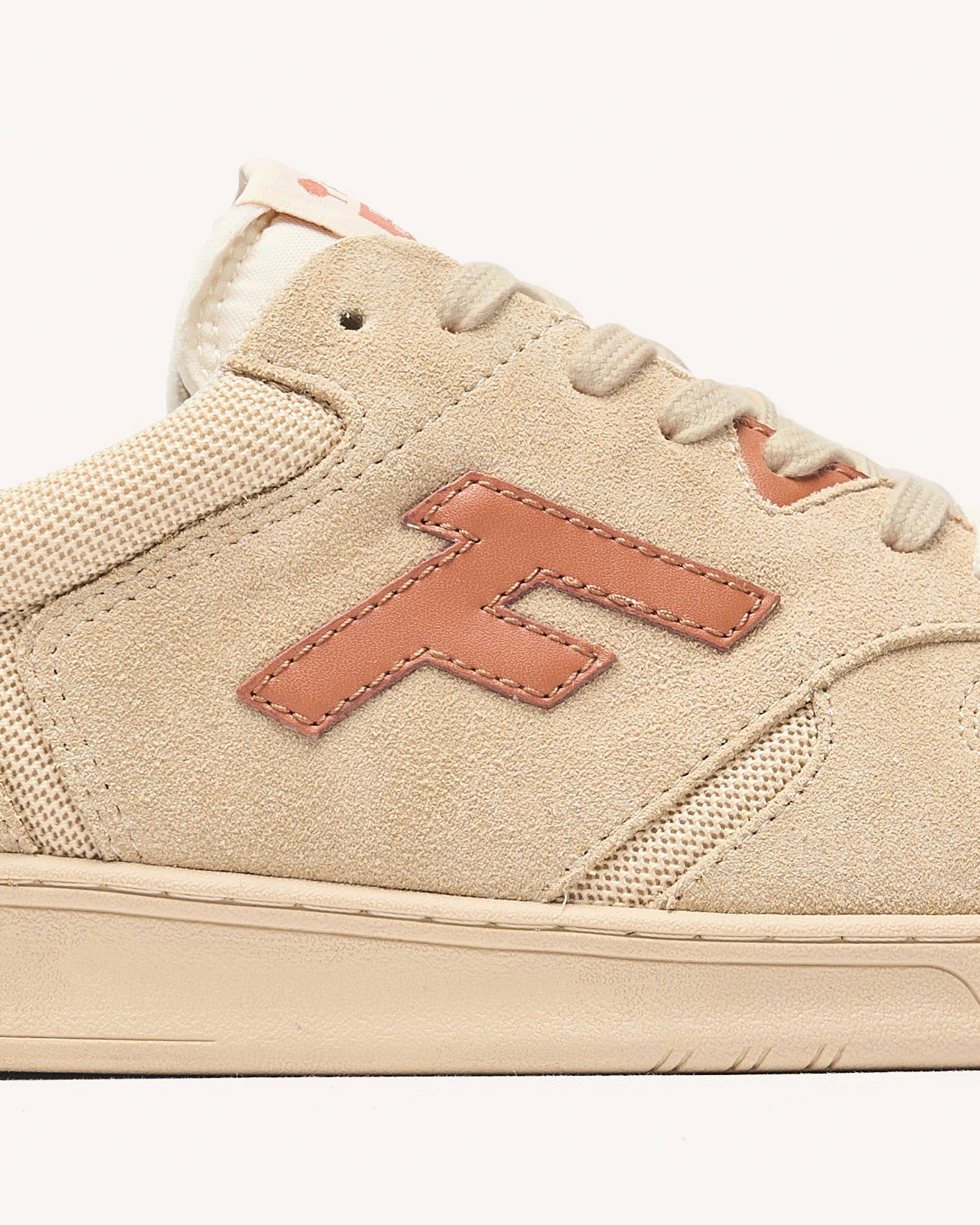 Baskets basses Palmer Suede-tissu Beige/rust