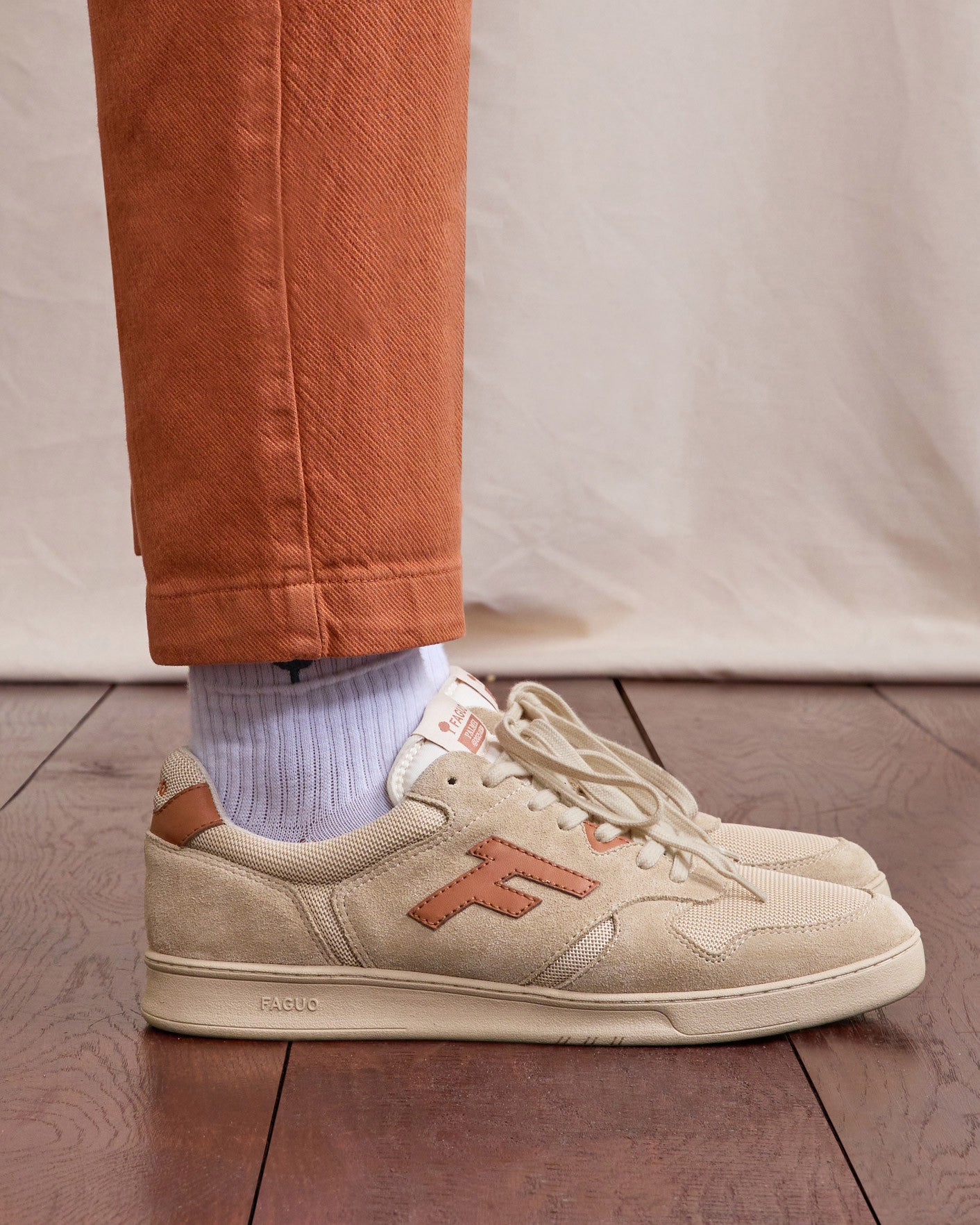 Low-top trainers Palmer Suede-fabric Beige/rust