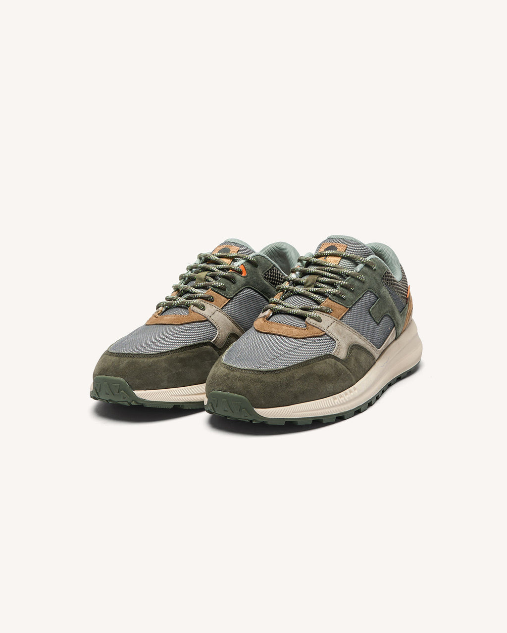 Running Limwood Suede-tissu Kaki/camel
