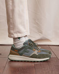 Running Limwood Suede-tissu Kaki/camel