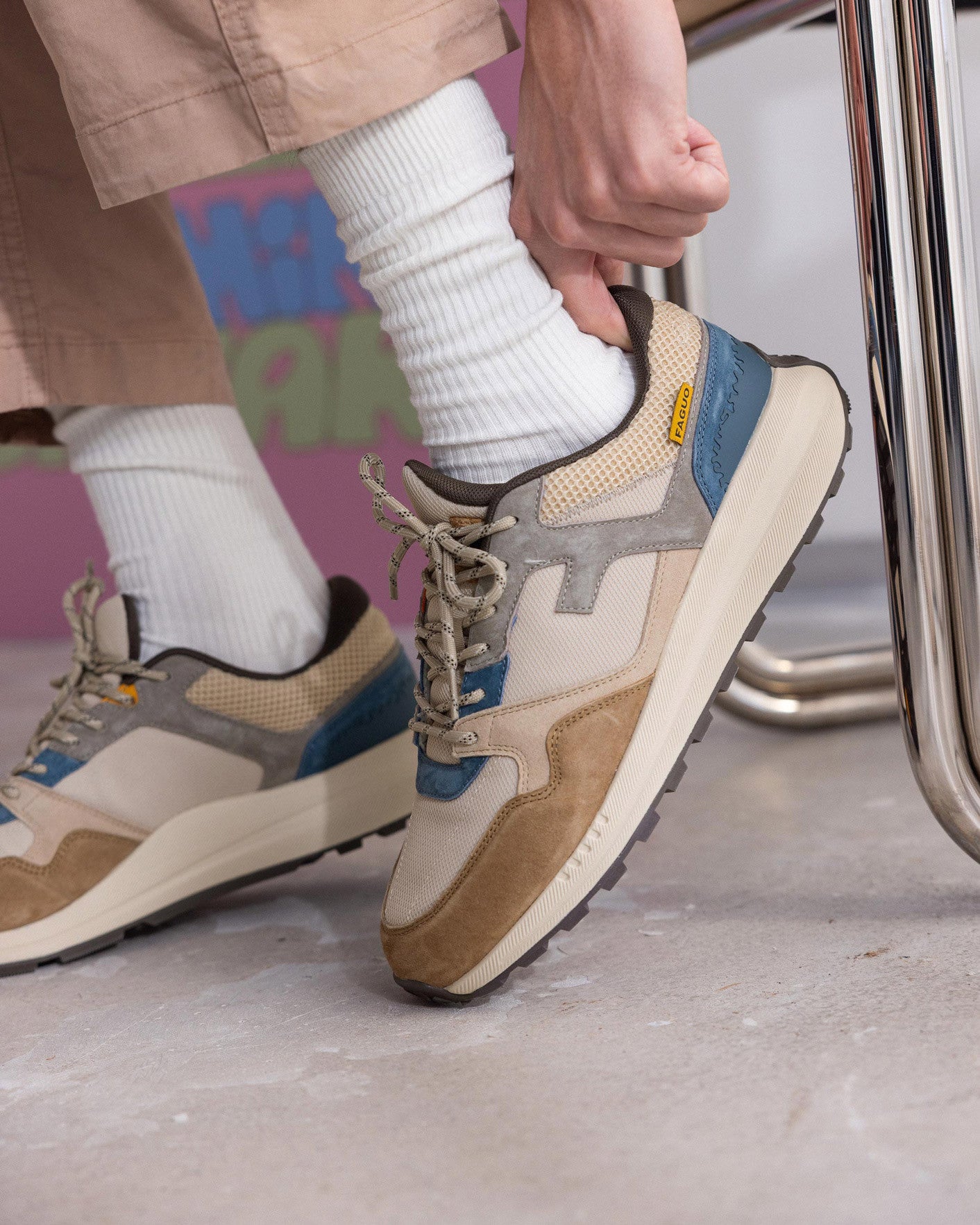 Running Limwood Suede-tissu