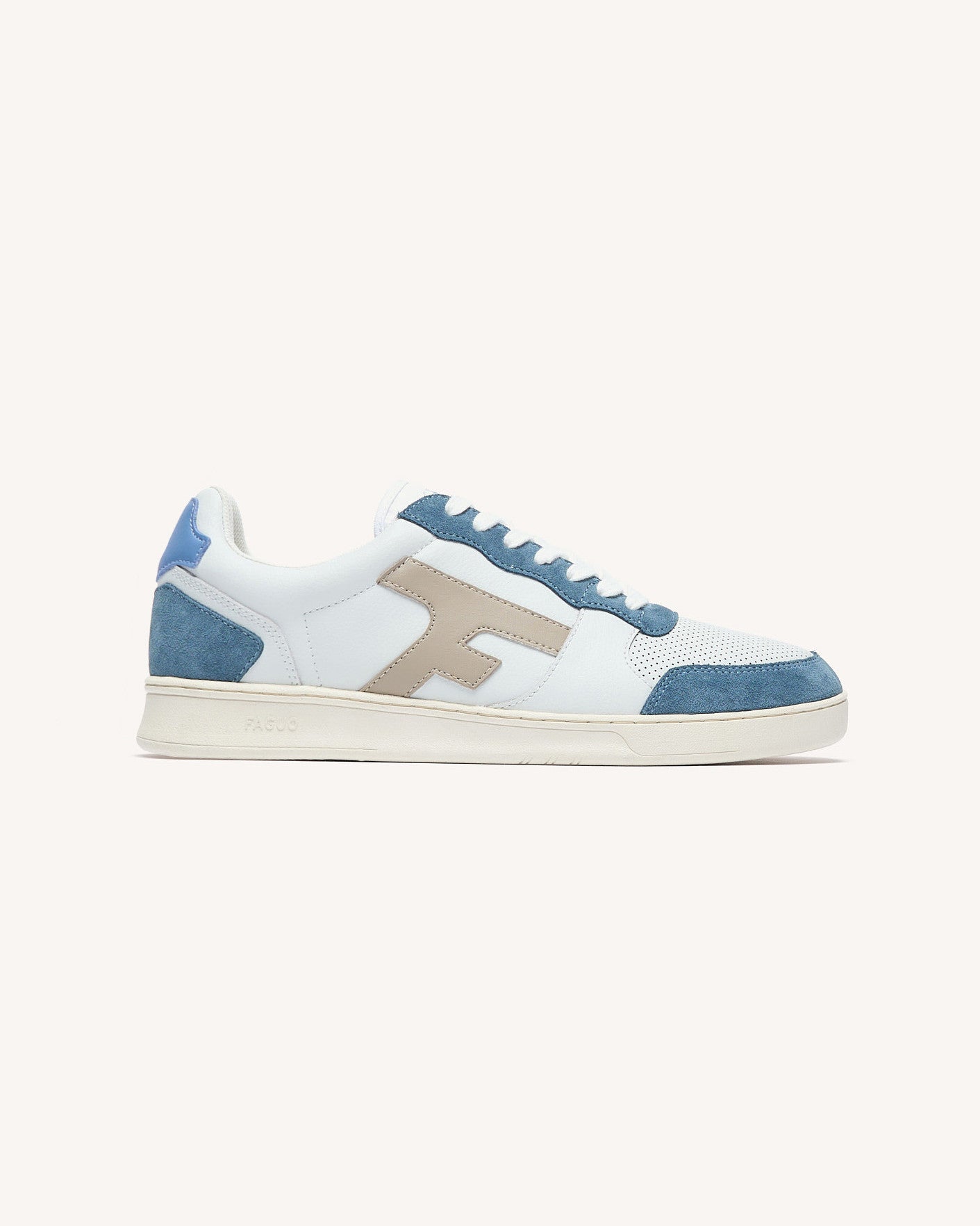 Baskets basses Hazel Cuir-suede White/blue_variant