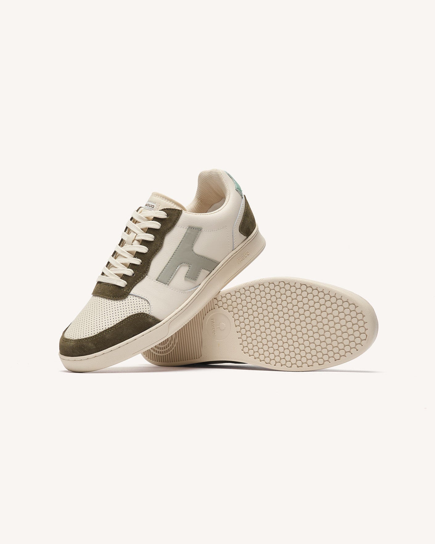 Hazel Low-top Leather-suede Trainers Cream/nutmeg