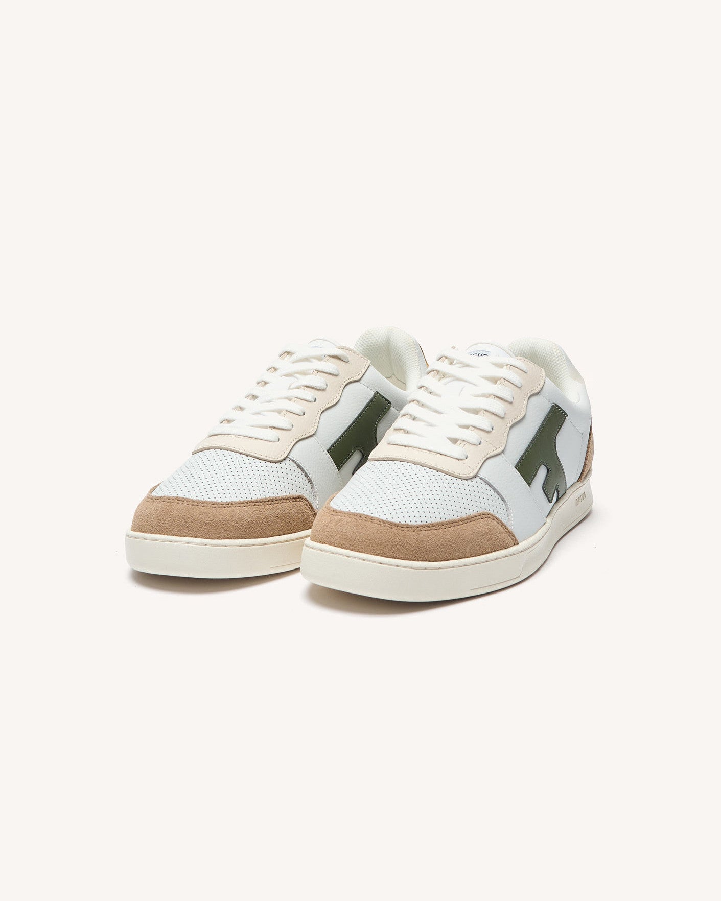 Baskets basses Hazel Cuir-suede White/beige/kaki
