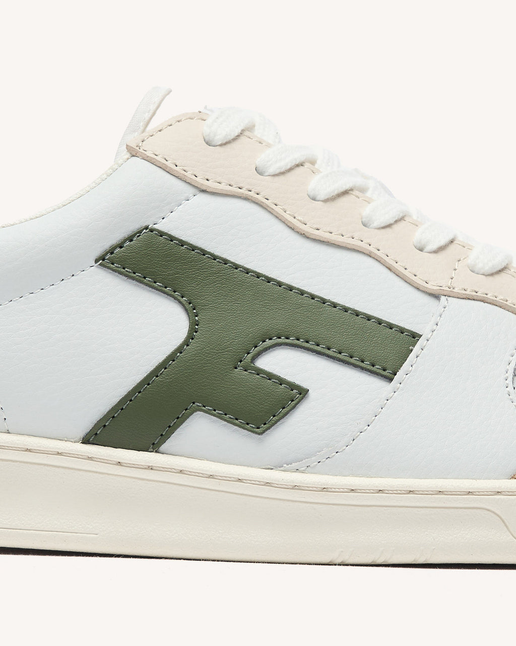 Baskets basses Hazel Cuir-suede White/beige/kaki