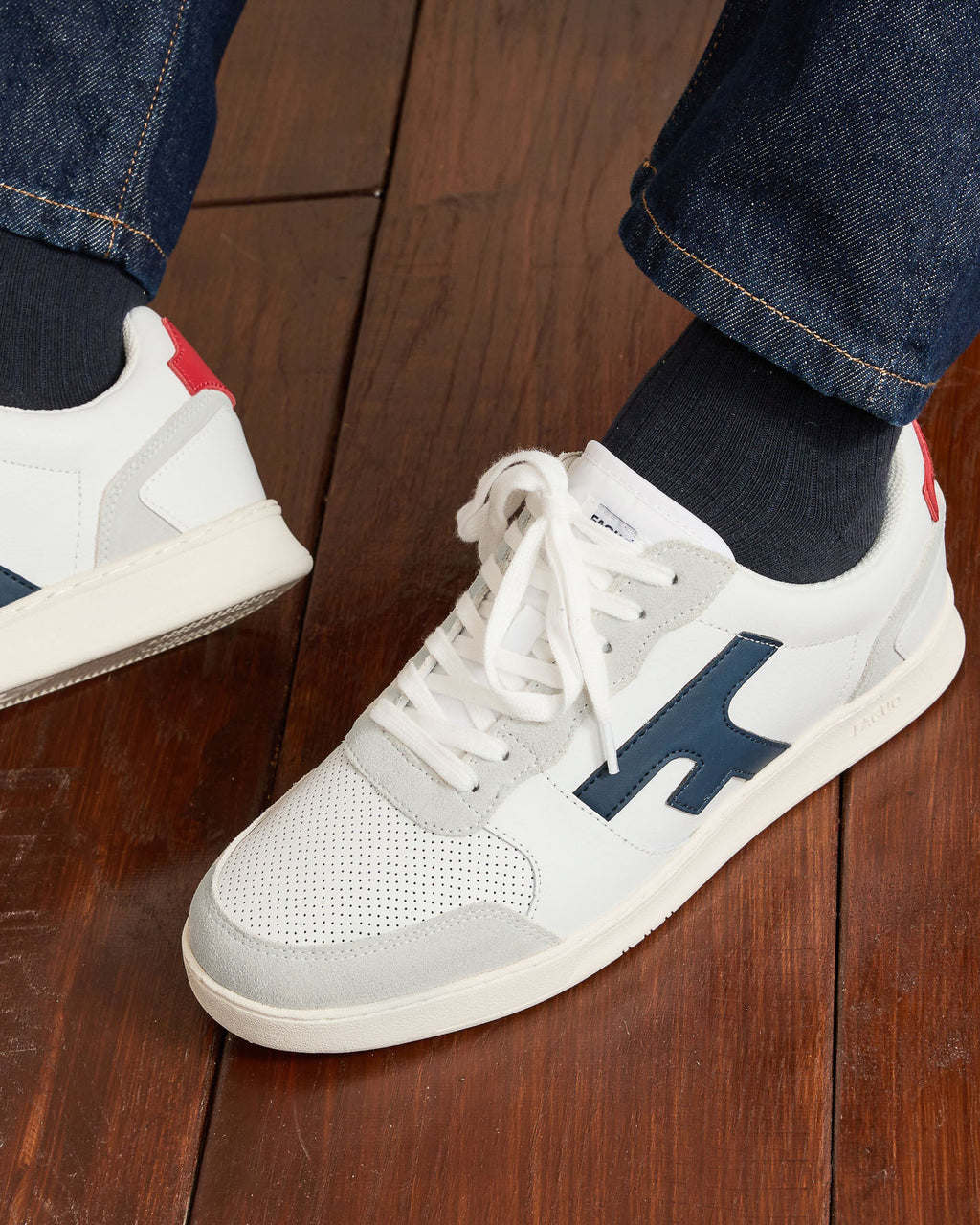 Baskets basses Hazel Cuir-suede Cream/navy