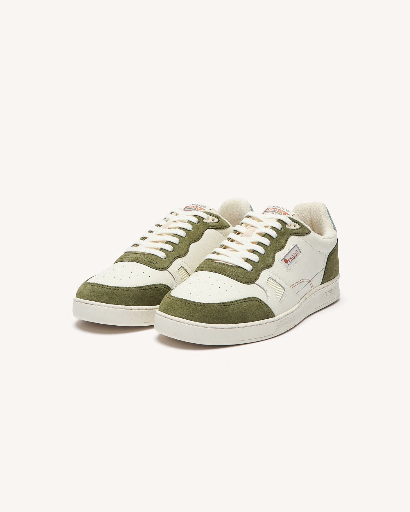 Baskets basses Commute 1 Cuir-suede White/kaki