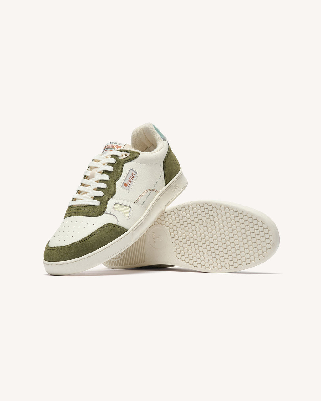 Baskets basses Commute 1 Cuir-suede White/kaki