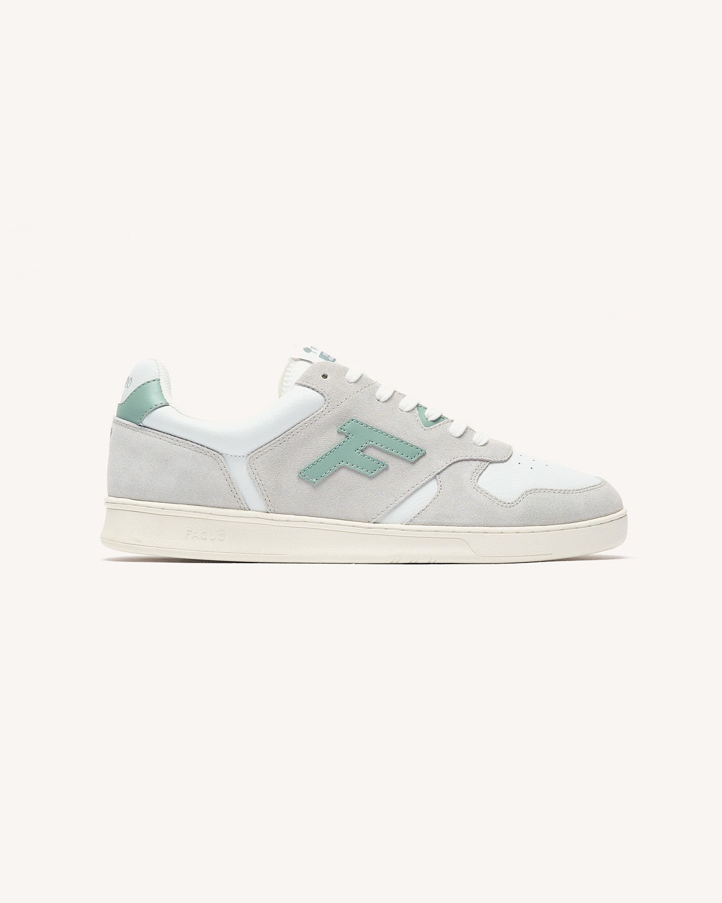 Baskets basses Palmer Cuir-suede White/light green_variant