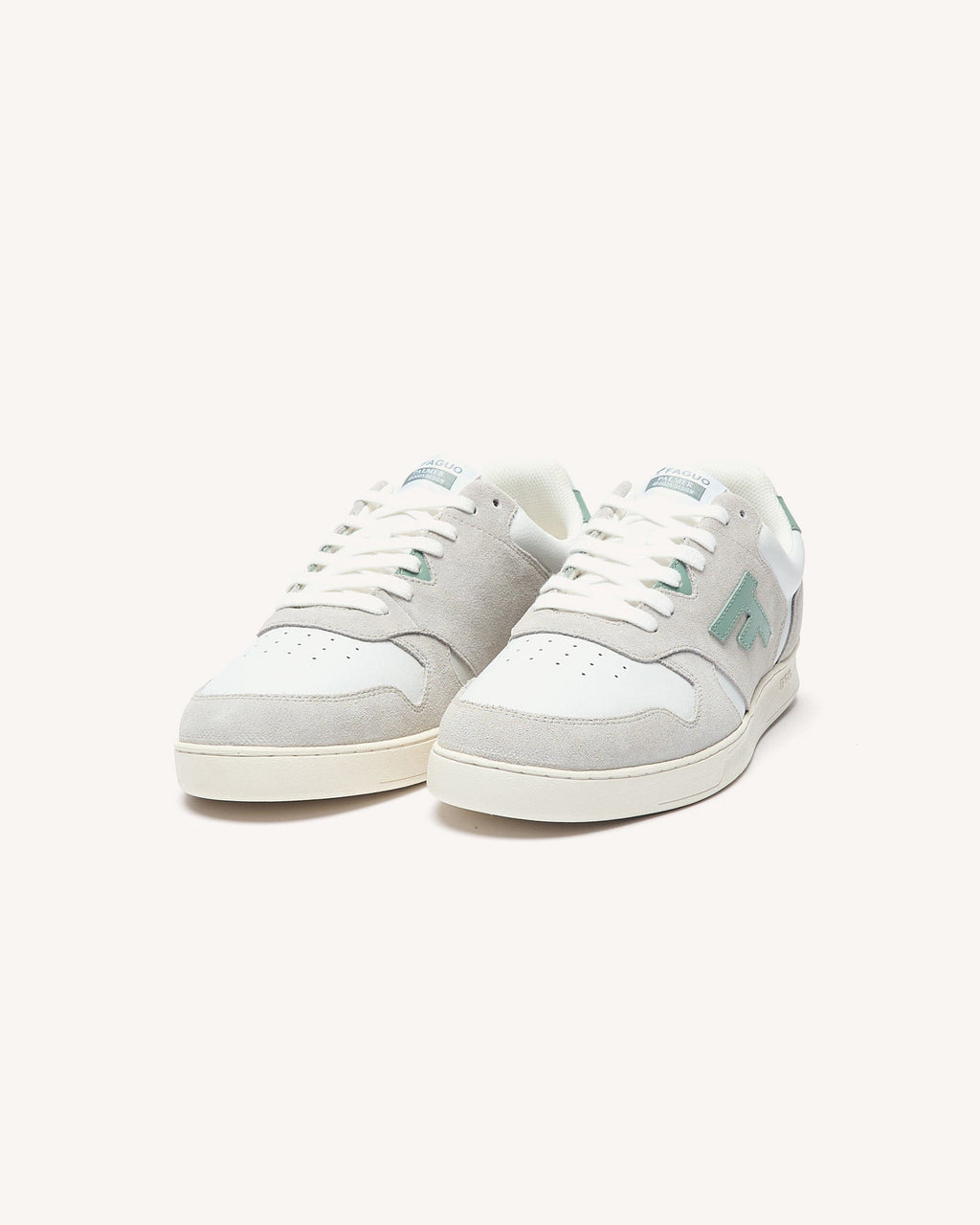 Baskets basses Palmer Cuir-suede White/light green