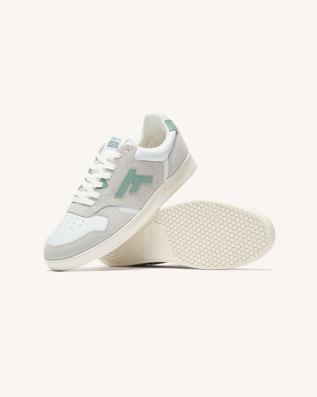 Baskets basses Palmer Cuir-suede White/light green